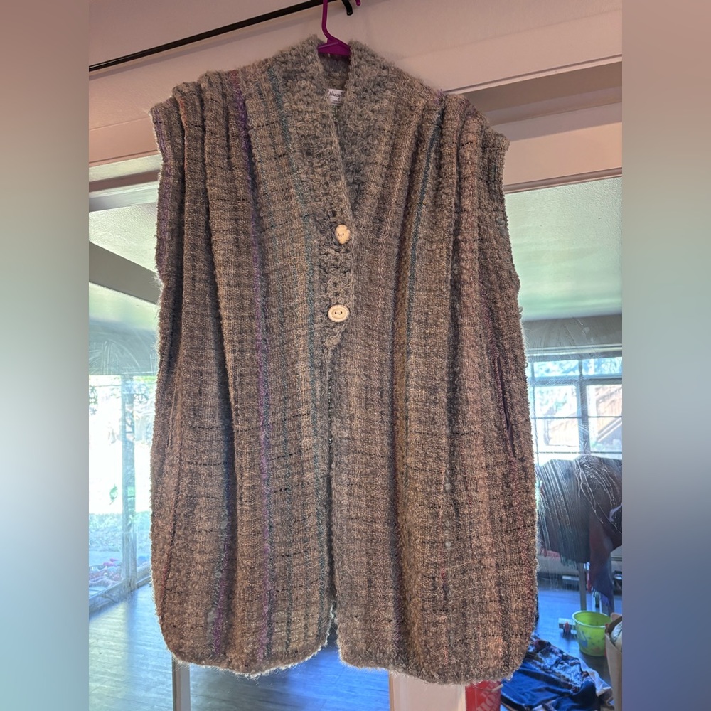 Nancy Paap Santa Fe, New Mexico One of a Kind Wool Long Vest Women's One Size